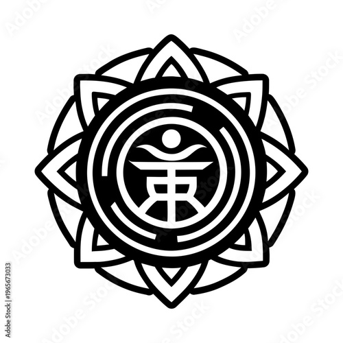 A solid style icon of sacred healing symbol