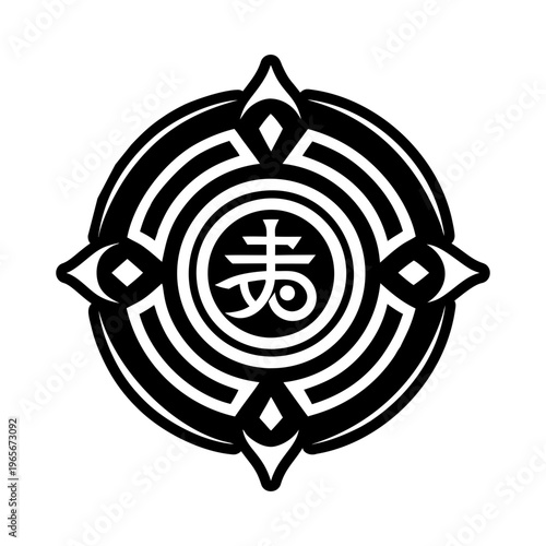Energetic reiki icon in solid style