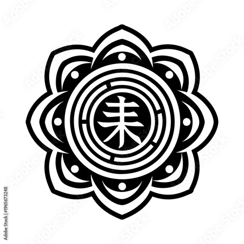 Karuna sign icon in filled style