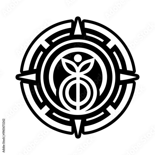 Life force symbol icon in glyph style