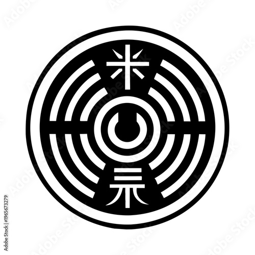 A glyph style icon of long distance symbol