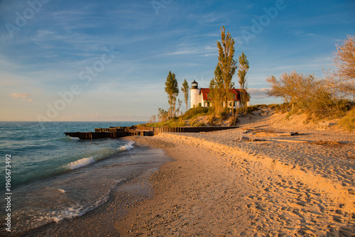 64795-00819 Point Betsie Lighthouse on Lake Michigan, Benzie County, Frankfort, MI