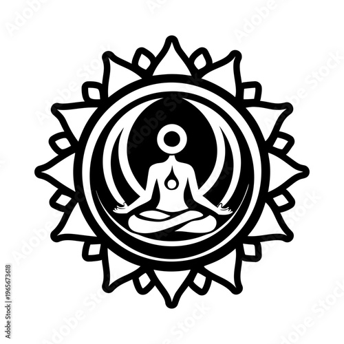 A glyph style icon of spiritual awakening symbol