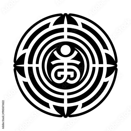 A filled style icon of spiritual connection symbol