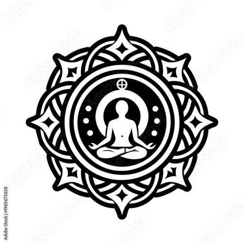 A solid style icon of spiritual healing symbol