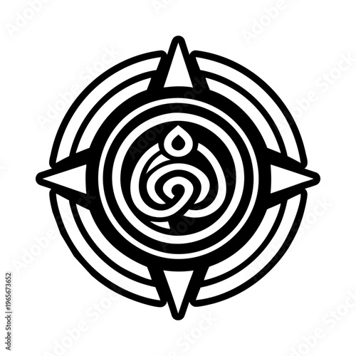 Spiritual energy icon in glyph style