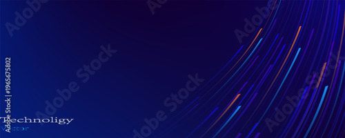 Digital Data Flow Vector Background. Big Data Technology Lines. 5G Wireless Data Transmission. High-Speed ​​Light Trails. eps 10