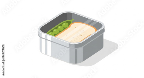 square tin container icon, storage food concept style icon set  ,  flat design isolated white background 