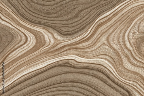 Beige and brown abstract texture resembling smooth, swirling wood grain, neutral background