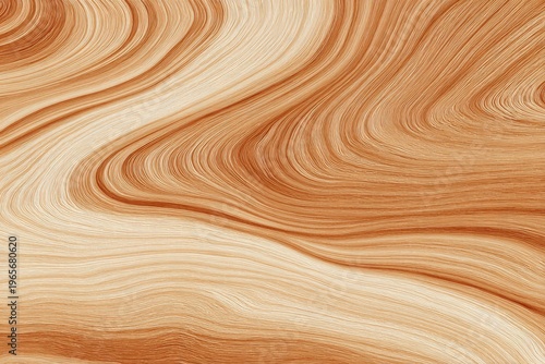 Close-up of organic, swirling patterns in shades of tan and brown, resembling wood grain