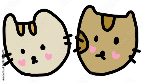 Hand drawn cute cat
