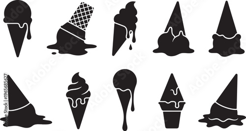 Black silhouette fashion accessories set including hats scarves gloves and boots