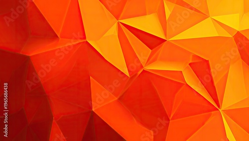 Abstract polygonal background, vibrant warm colors, a complex geometrical design