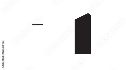 Minus One Mathematical Symbol On White Background For Education Concepts