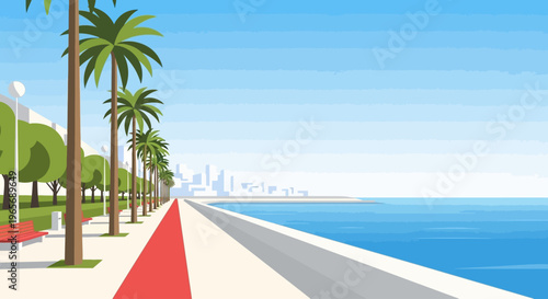 A flat design illustration featuring a stylized microphone stand with a Cannes logo, symbolizing a press conference or media event. 