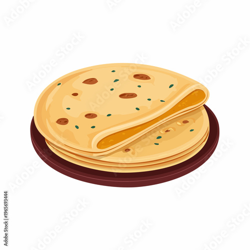 Delicious flatbread, a staple of many cuisines, ready to be enjoyed