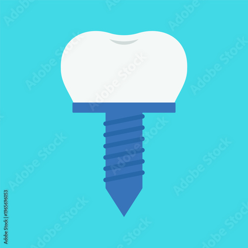 Flat Colorful Dental Care and Oral Hygiene Tools Illustration Set