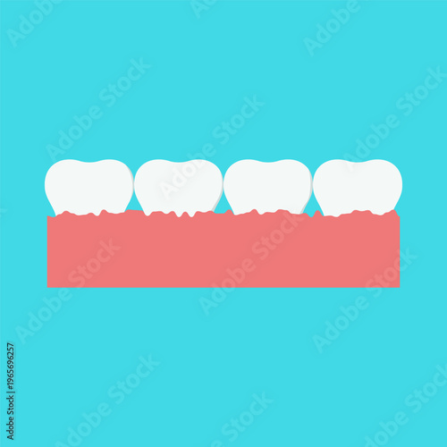 Flat Colorful Dental Care and Oral Hygiene Tools Illustration Set