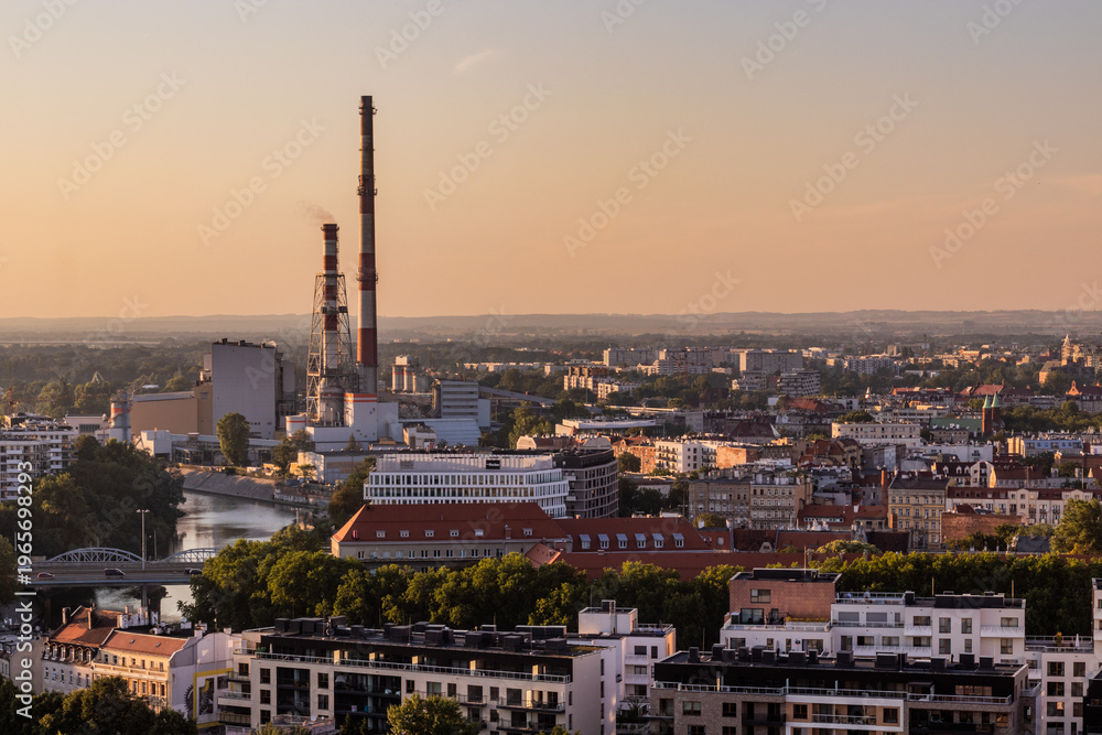 Fototapeta premium Aerial view of Wroclaw, Poland