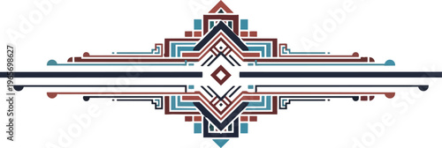 Geometric pattern design element with symmetrical arrangement