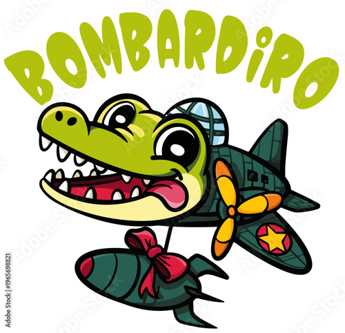 Cocodrilo avion bombas cute meme