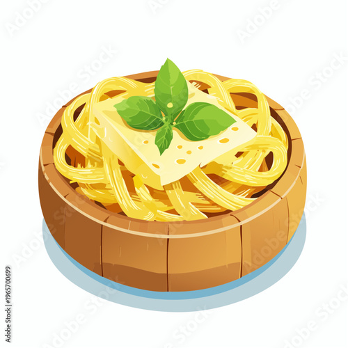 Pasta im Parmesanlaib geschwenkt