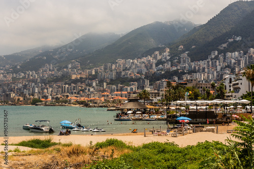 Sea coast in Jounieh town, Lebanon