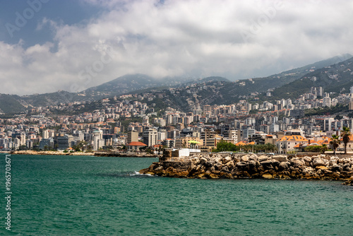 Sea coast in Jounieh town, Lebanon