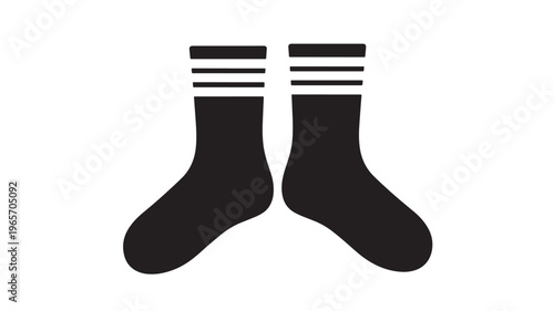 black socks isolated on white