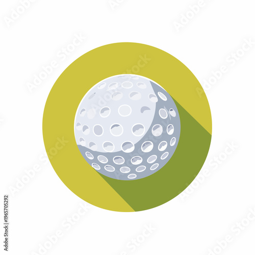 ゴルフボールのフラットデザインアイコン