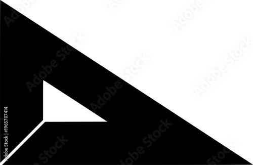 Right angled triangle acute angled silhouette
