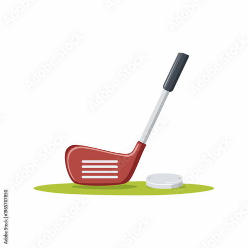 ゴルフクラブ（パター）のフラットデザインアイコン