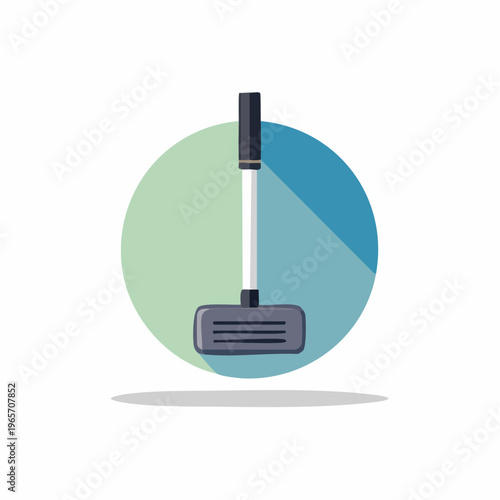 ゴルフクラブ（パター）のフラットデザインアイコン