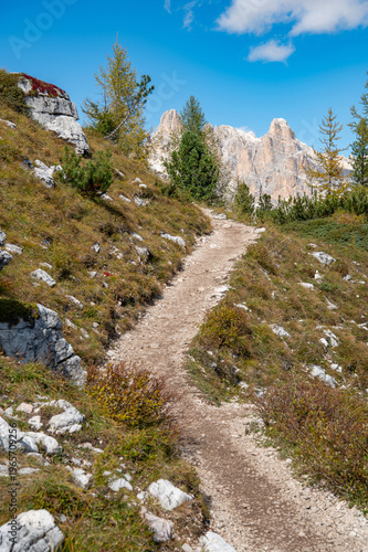 Dolomites hiking trail alpine path mountain landscape Italy scenic route Dolomiti adventure nature journey