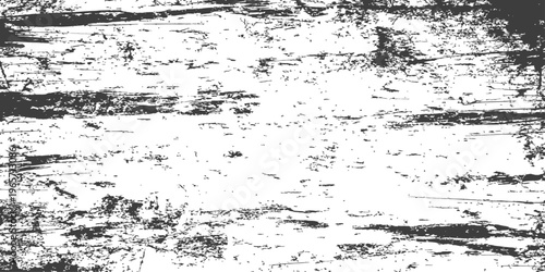 Black and White Grunge Texture Vector Background with Distressed Weathered Effect and Industrial Rough Surface