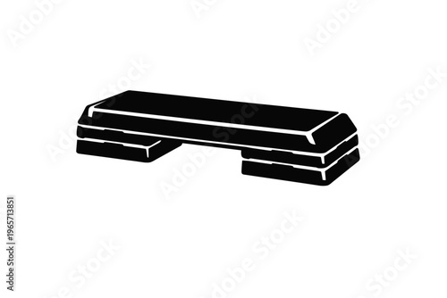 Black stepper fitness equipment for exercise and workout in gym or home