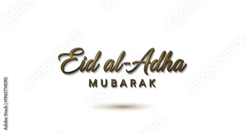 Eid al-Adha Mubarak, Islamic holiday greeting, Muslim celebration, gold text