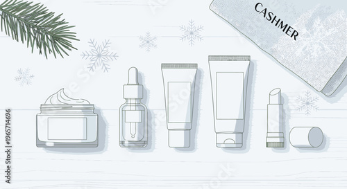 Luxury Skincare Products with Cosmetic Packaging.