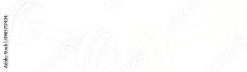 Minimalist Fitness Dumbbell Vector Icon. Modern Gym Workout Equipment Symbol, Strength Training and Healthy Lifestyle Graphic Element