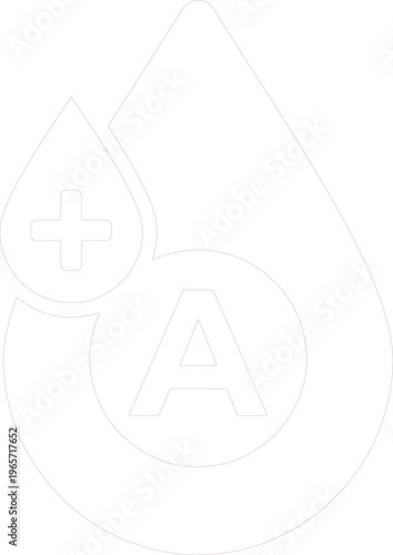 Blood type A positive vector icon, medical blood drop symbol, healthcare donation sign. Essential graphic resource for hospitals, clinics, and health awareness campaigns.