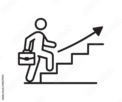 Career Growth Business Success Icon