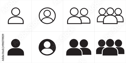 User Profile Group Icon Set
