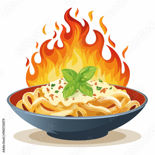 Flaming Pasta (Flambierte Nudeln)