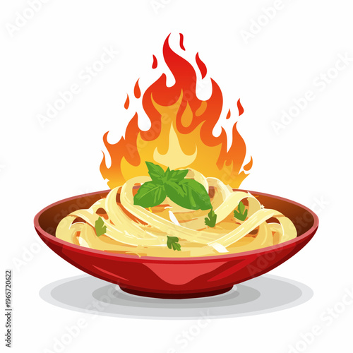 Flaming Pasta (Flambierte Nudeln)