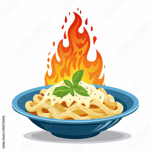 Flaming Pasta (Flambierte Nudeln)