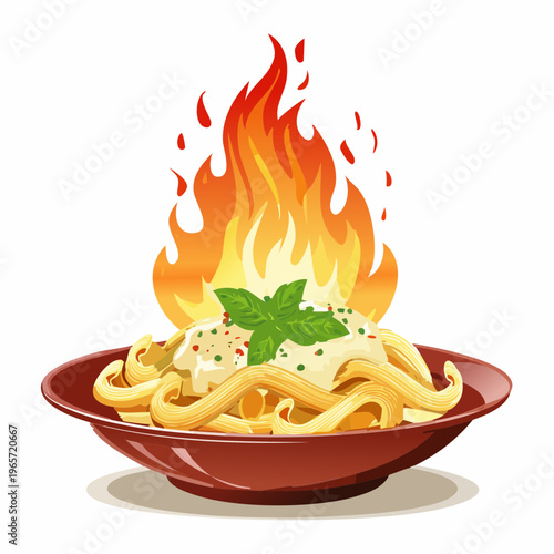 Flaming Pasta (Flambierte Nudeln)