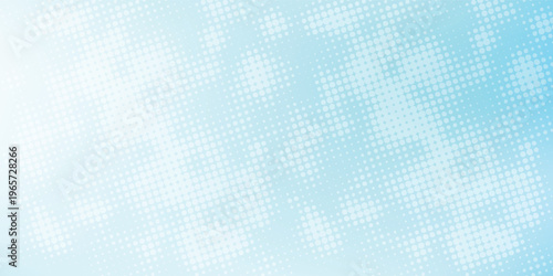 Abstract background with bright light blue scattered halftone dot patterns eps10