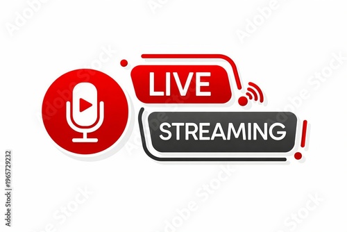 Colorful graphic representing live audio streaming session