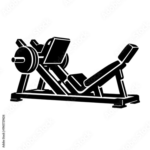 Leg press machine for strength training in gyms and fitness centers for leg workouts and muscle building