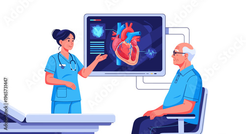 Doctor Explaining Medical Results to Senior Patient